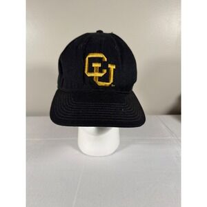 Vintage 90s Colorado Buffaloes CU ASD Black Gold Fitted Cap Size 7 5/8 USA Made